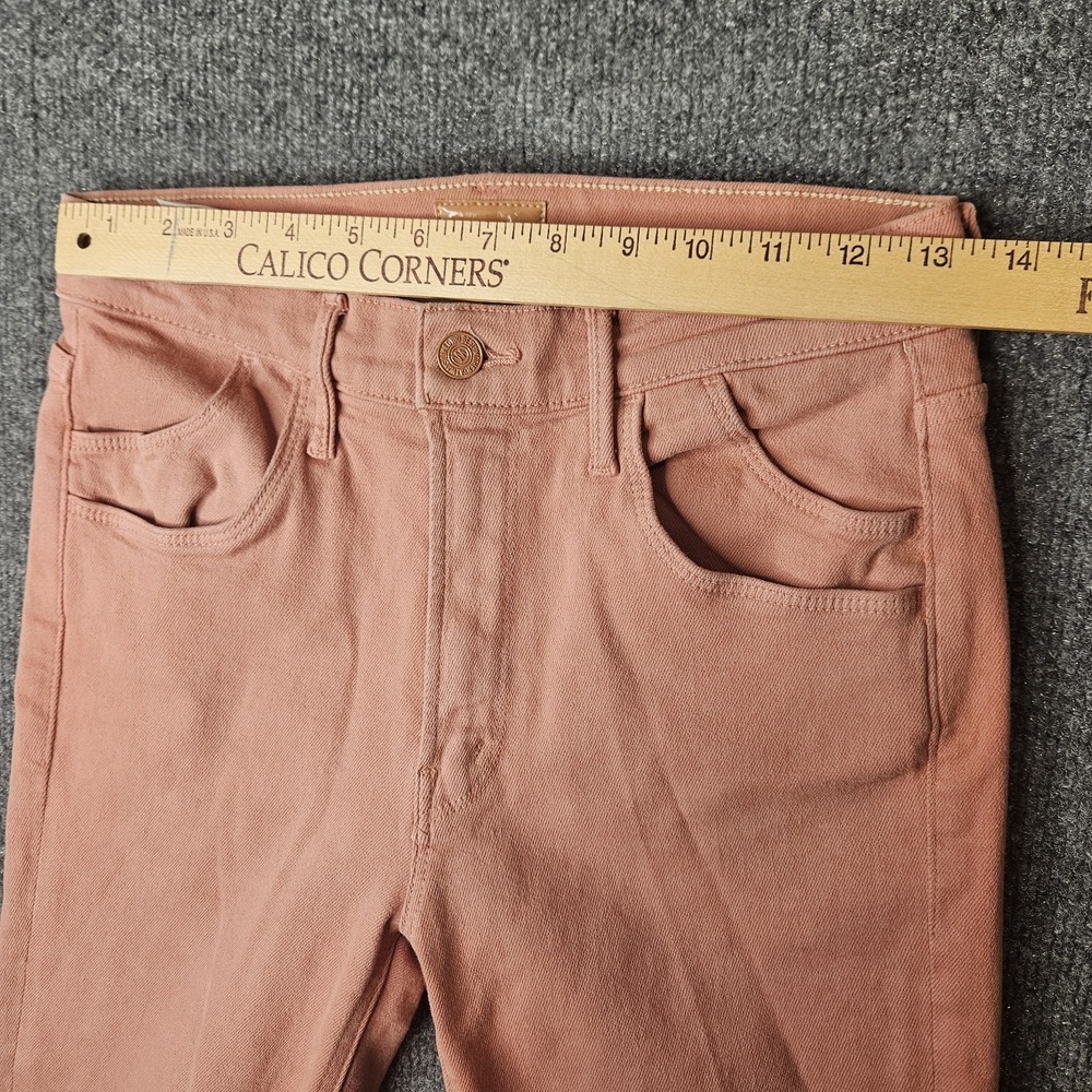 Mother The Stash Mid-Rise Dazzler Ankle Jeans Size 28 Pink Salmon Apricot - Picture 9 of 11